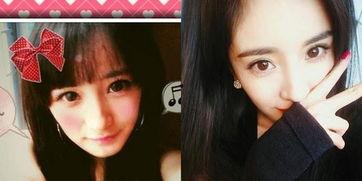 女明星网红自拍对比,真实与滤镜下的美丽对决